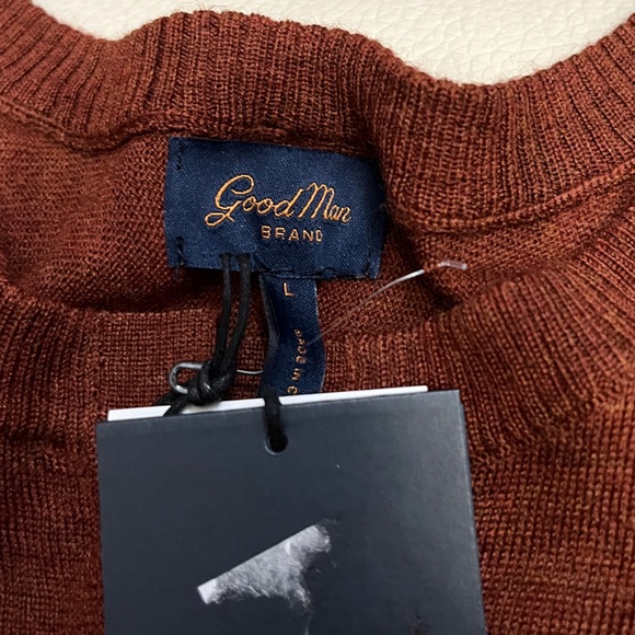 NWT - Good Man Brand Men’s 100% Extra Fine Merino Wool MVP V-Notch Sweater - L - Picture 10 of 12